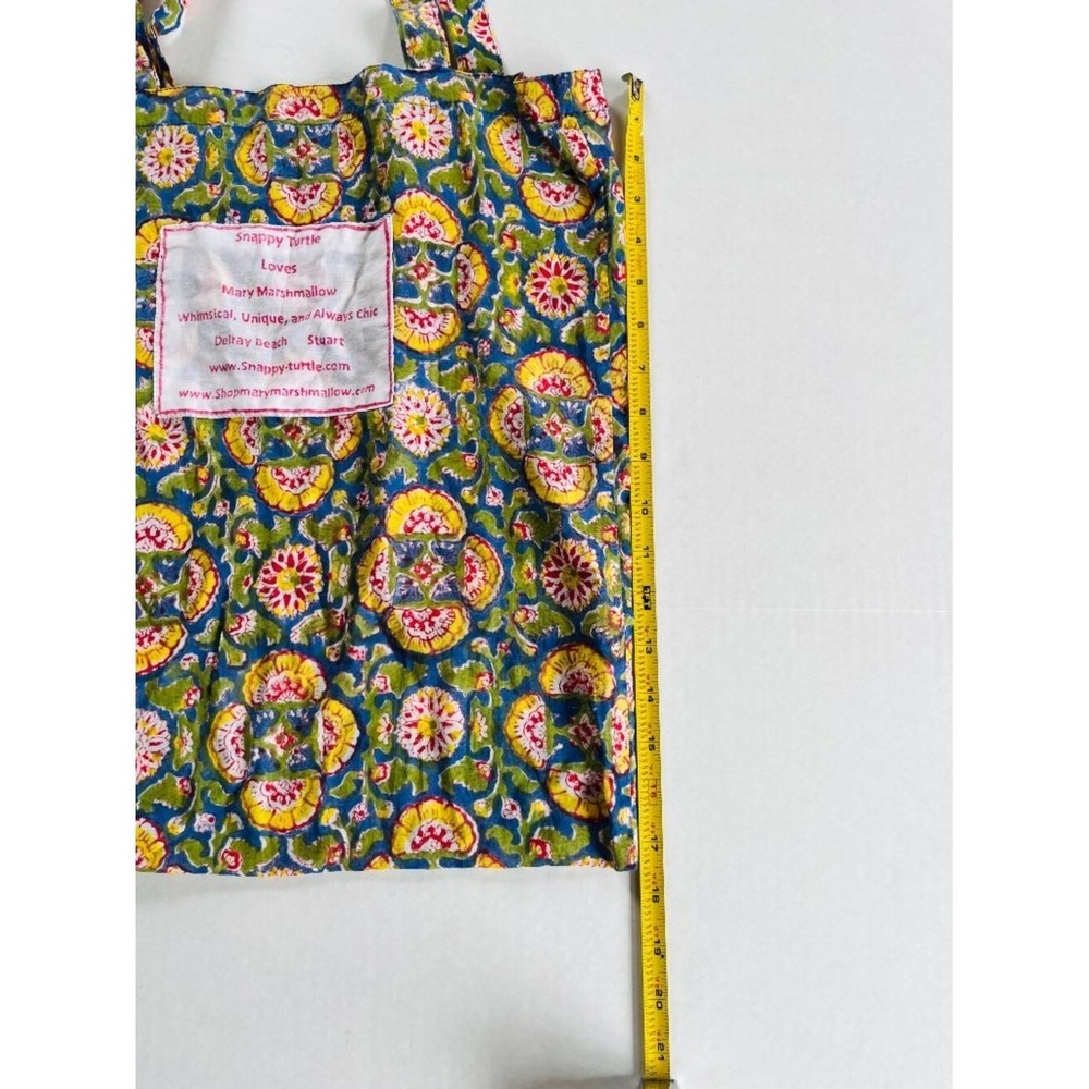 Snappy Turtle Mary Marshmallow Light Fabric Shopping Bag Medium View 6